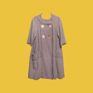 Vintage Double-breasted Swing Dress/Coat